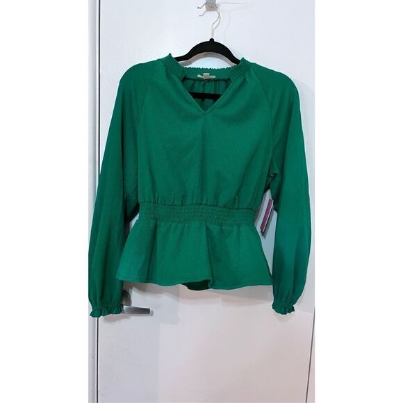 RILEY & RAE GREEN GAUZE BLOUSE WOMENS SIZE S P-1-276 - Picture 3 of 12